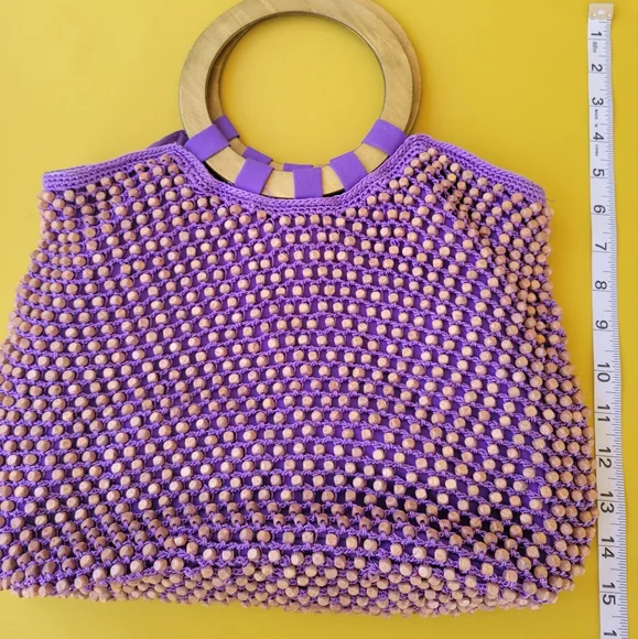 The Sak Original purple crotchet beaded bag - Picture 2 of 5